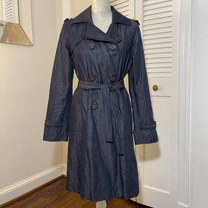 Gerard Darel NAVY Parisian, Lightweight, Cotton Trench Coat-Women's Size 38/US6